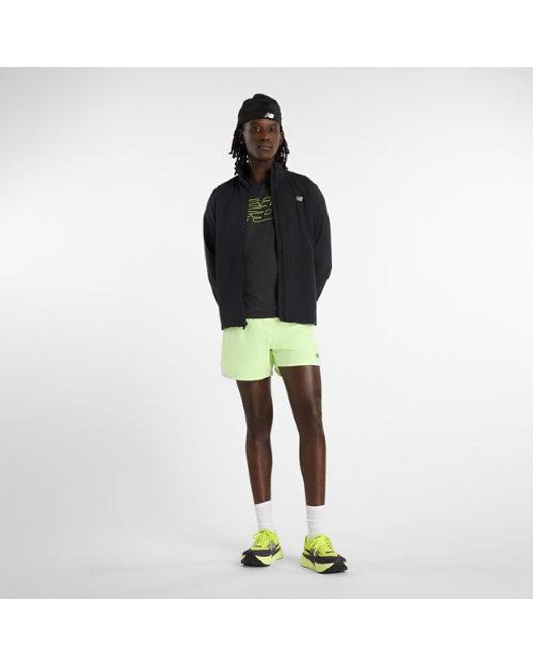 New Balance Green Rc Essential Short 5" for men
