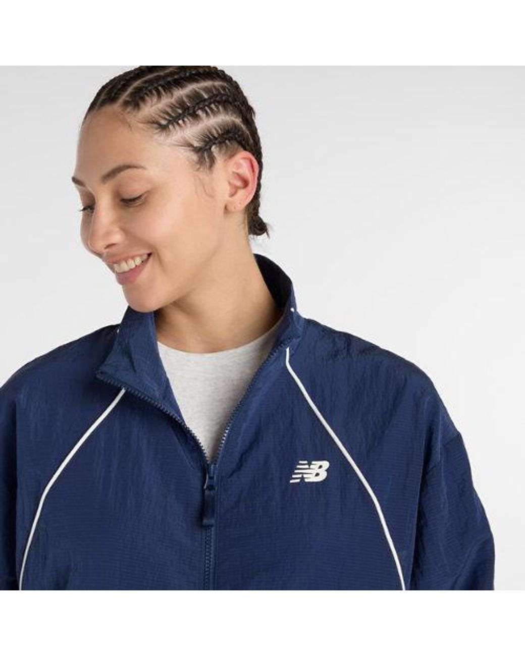 New Balance Blue Sport Legacy Track Jacket