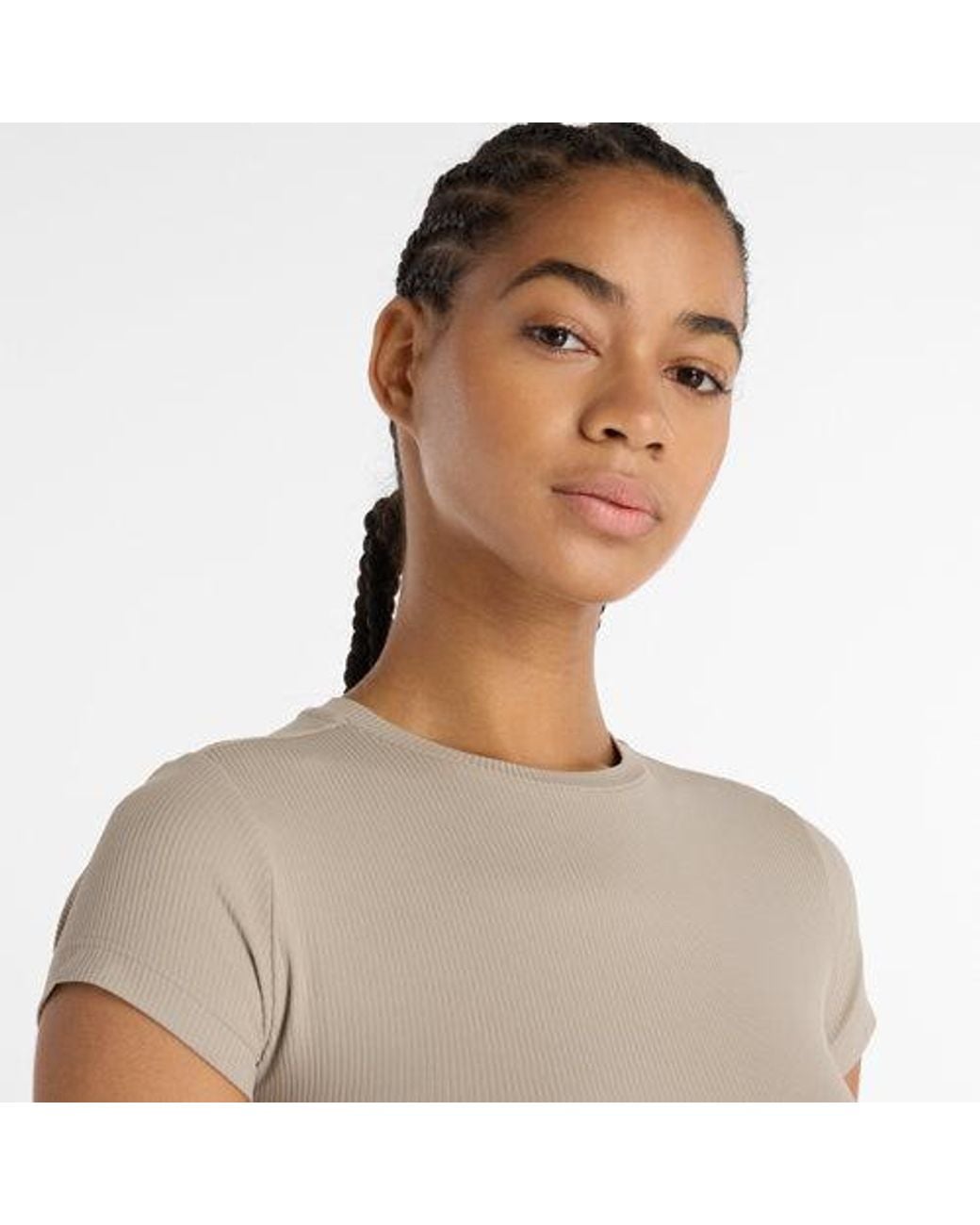 New Balance Natural Ribbed Fitted T-Shirt