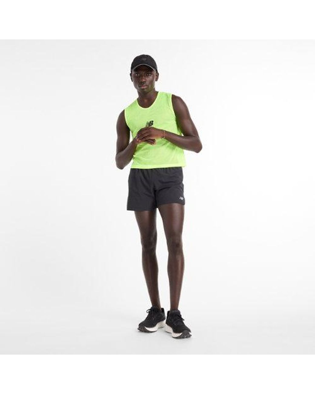 New Balance Black Ac Lined Short 7in for men