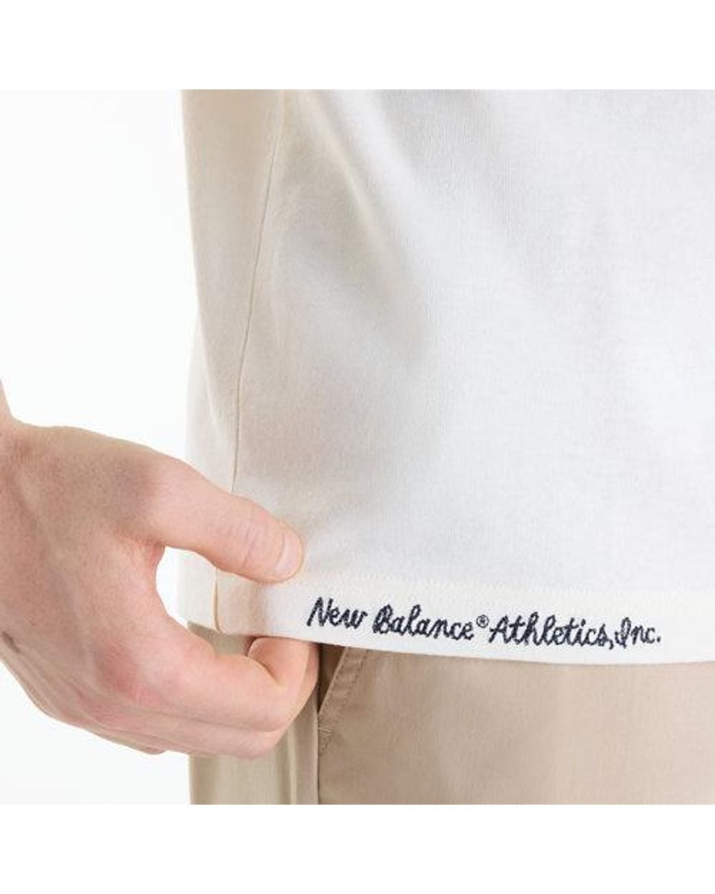 New Balance White Varsity Gym T-Shirt for men