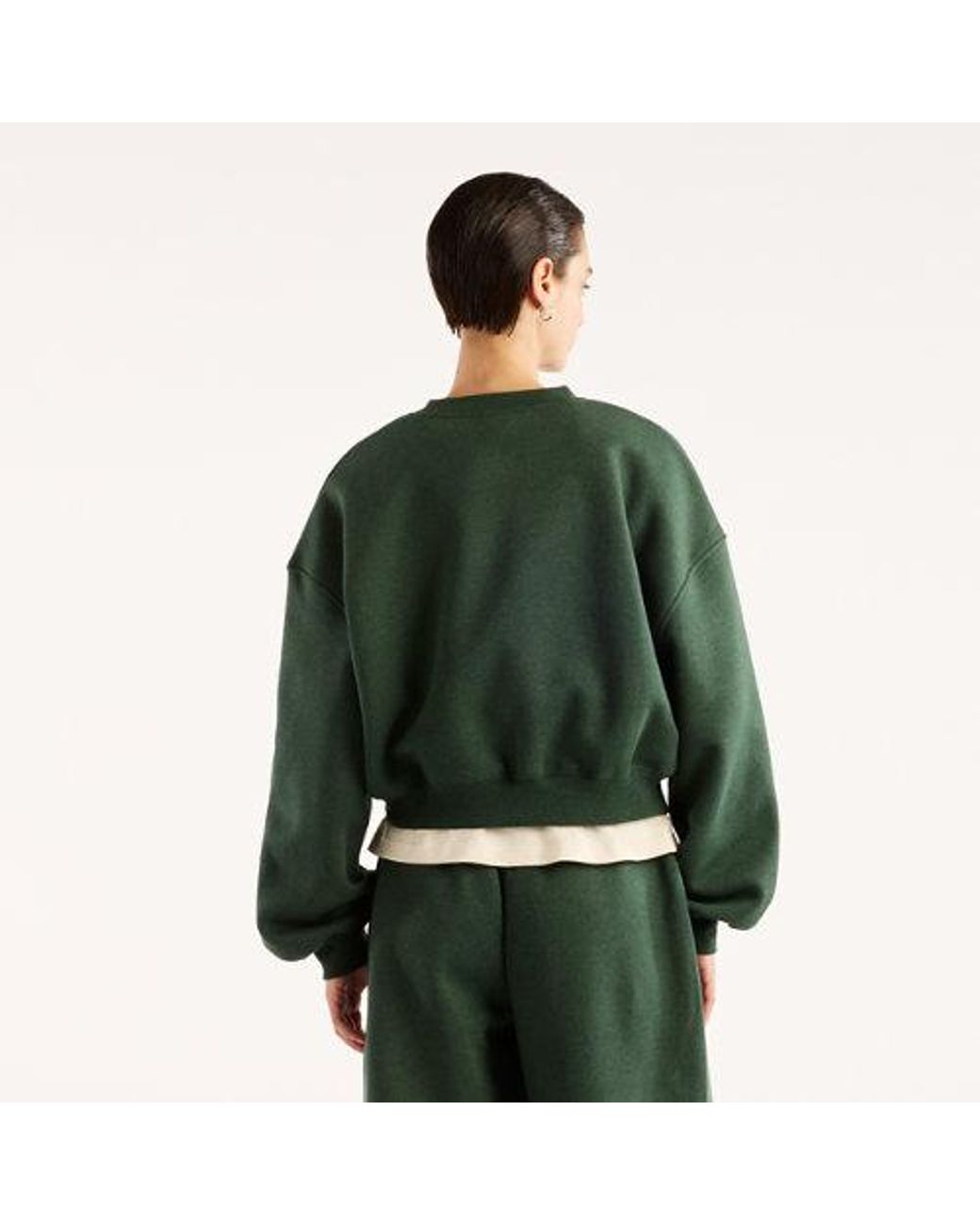 New Balance Green Trackside Fleece Crew