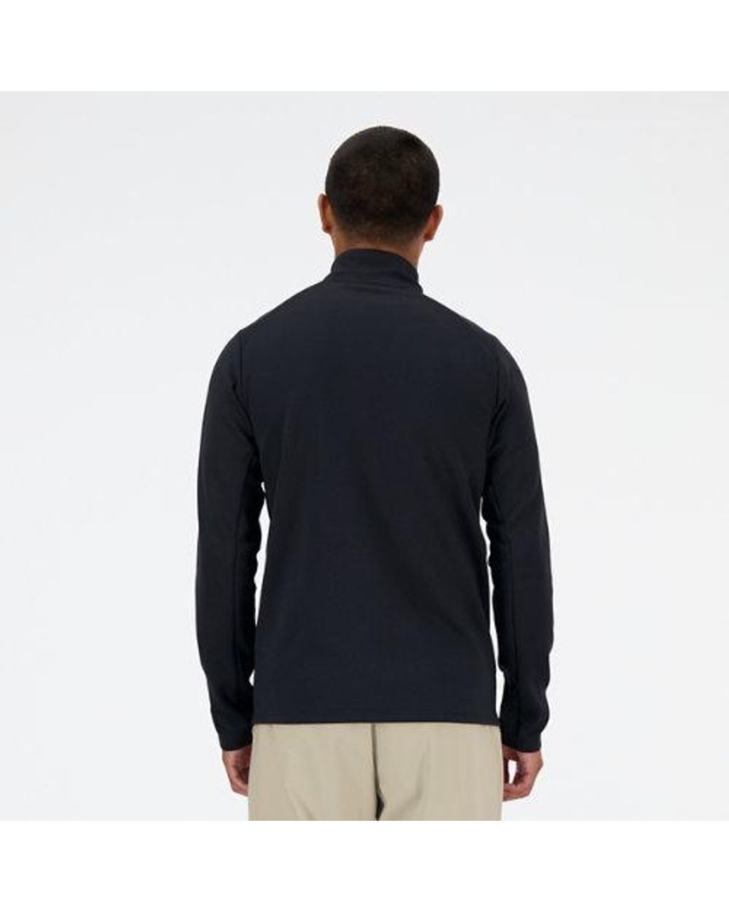 New Balance Blue Tech Knit Full Zip In Black Poly Knit for men