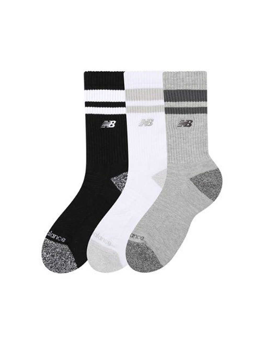 New Balance Multicolor Active Premium Stripe Crew Socks 3 Pack
