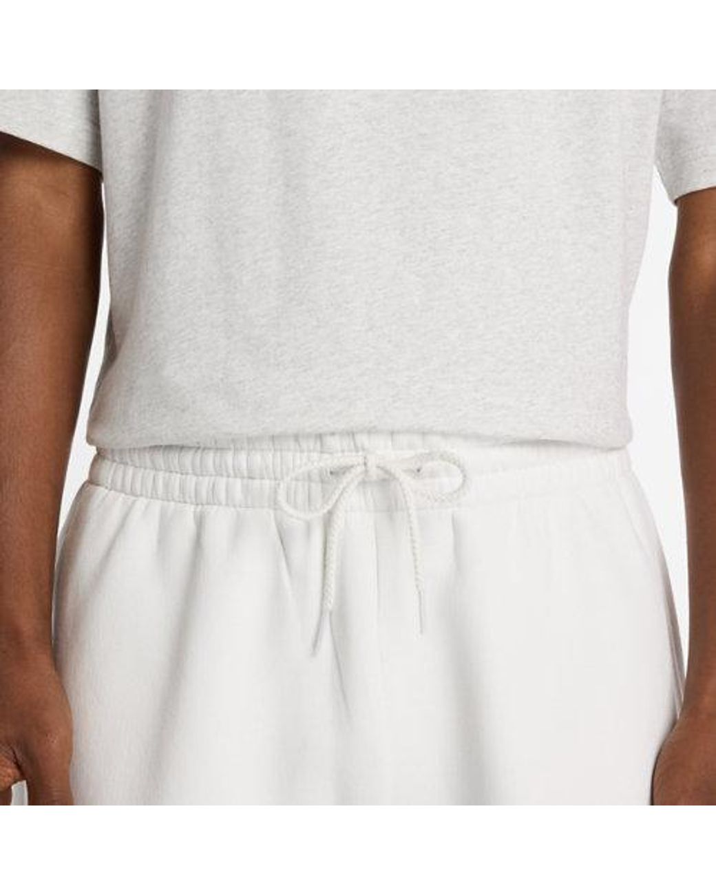 New Balance White Linear Graphic Fleece Pant for men
