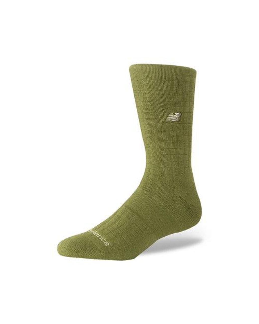 New Balance Green Active Heavyweight Waffle Knit Crew 1 Pair