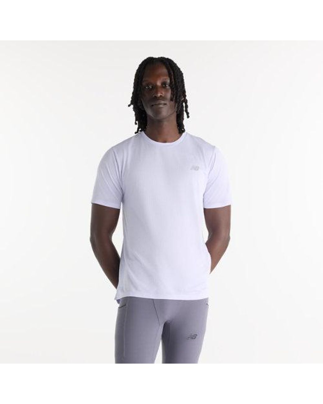 New Balance Purple Rc Essential T-Shirt for men