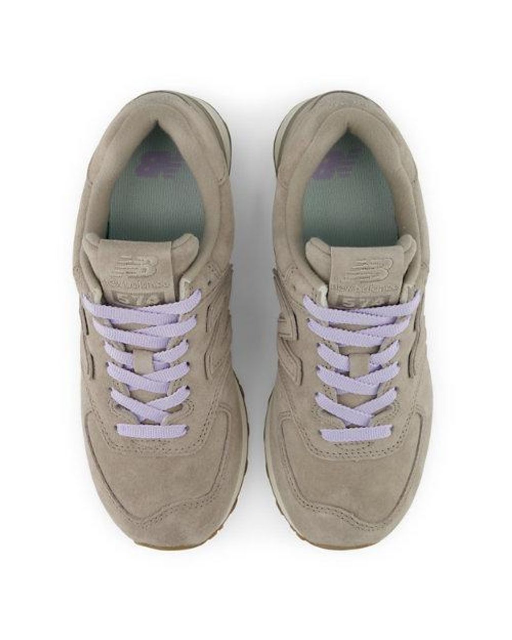 New Balance Gray 574 Leather, Narrow