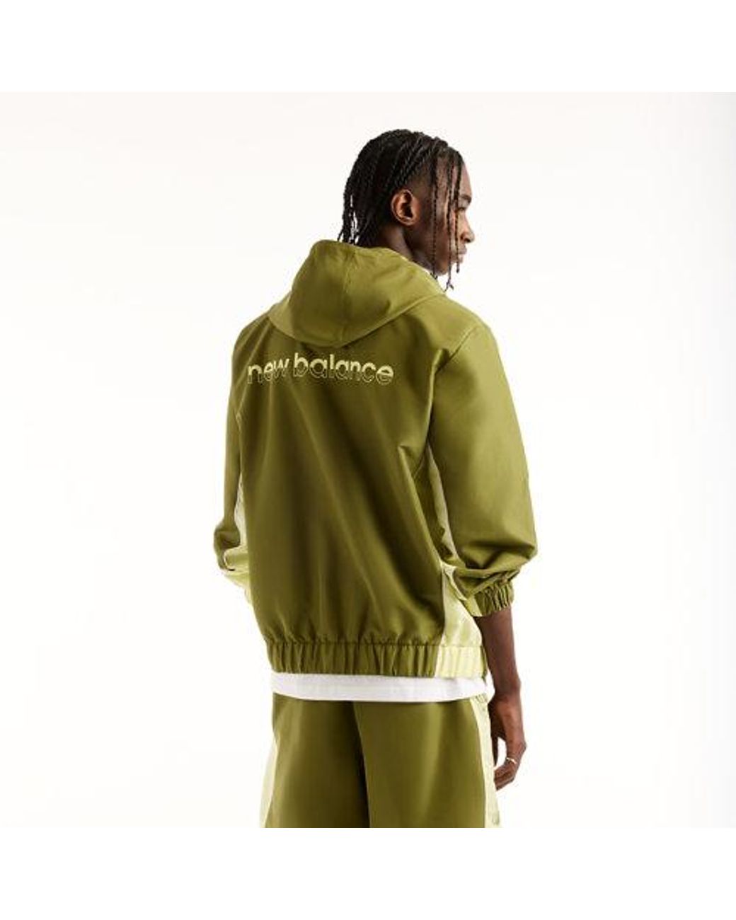 New Balance Green Trackside Woven Jacket for men