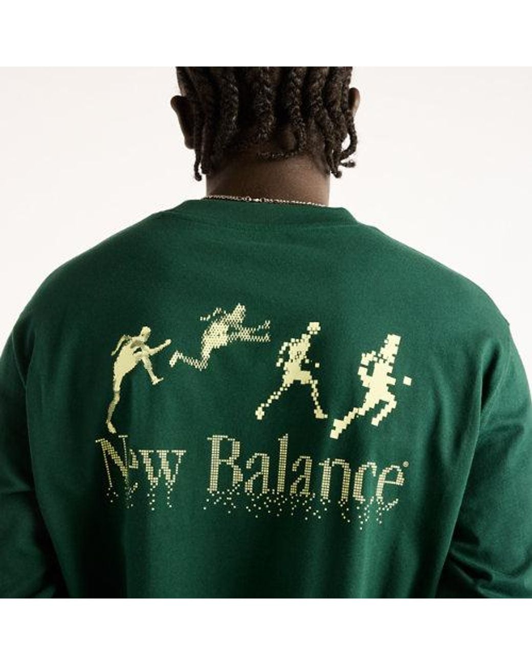 New Balance Green Digitally Remastered Long Sleeve T-Shirt for men