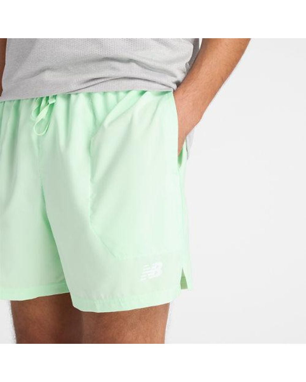 New Balance Green Sport Short 5" for men
