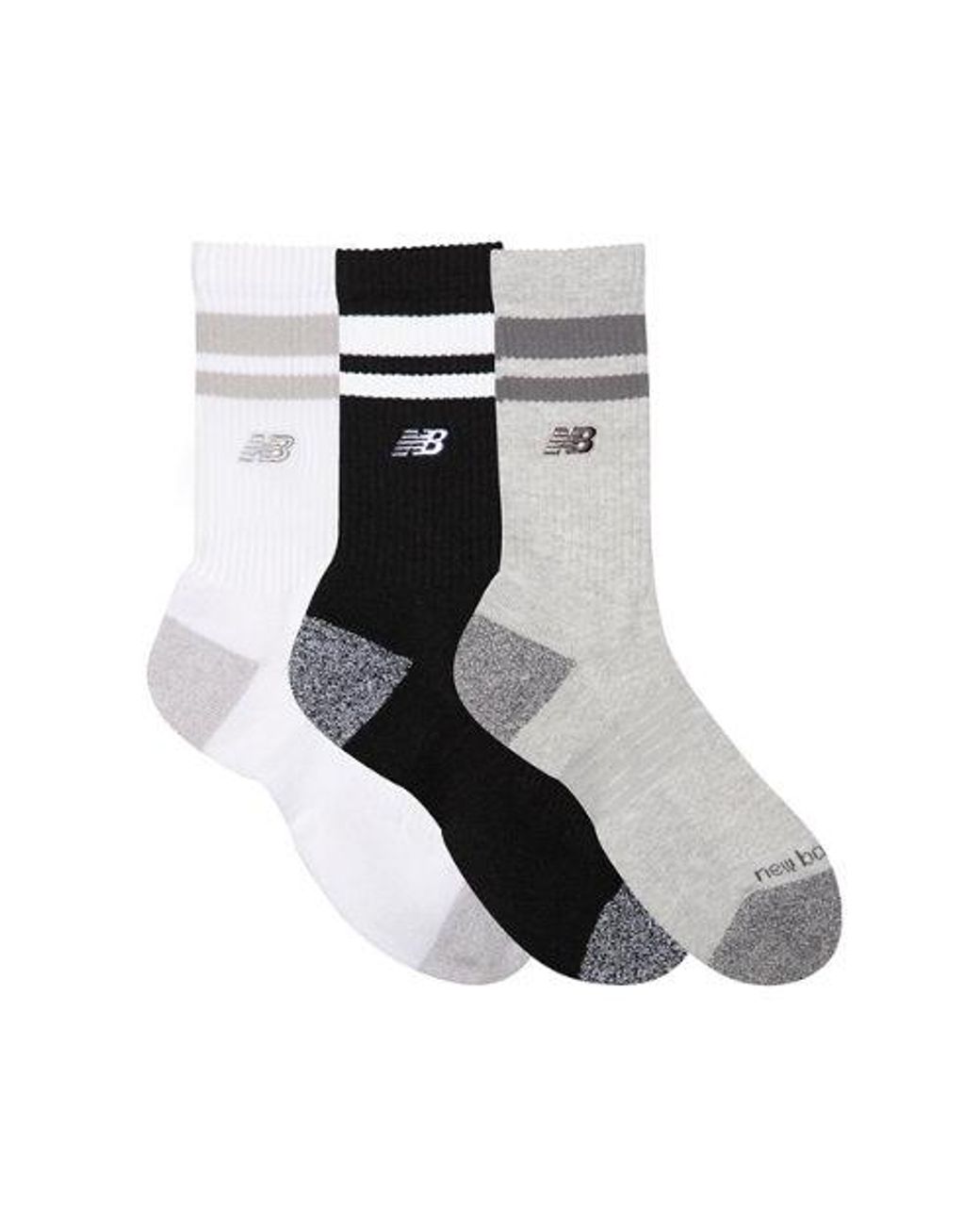 New Balance Multicolor Active Premium Stripe Crew Socks 3 Pack