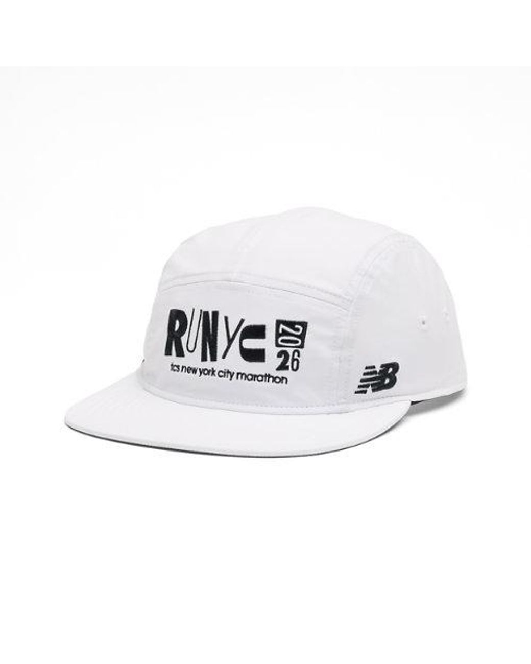 New Balance White Nyc Marathon 5 Panel Cap