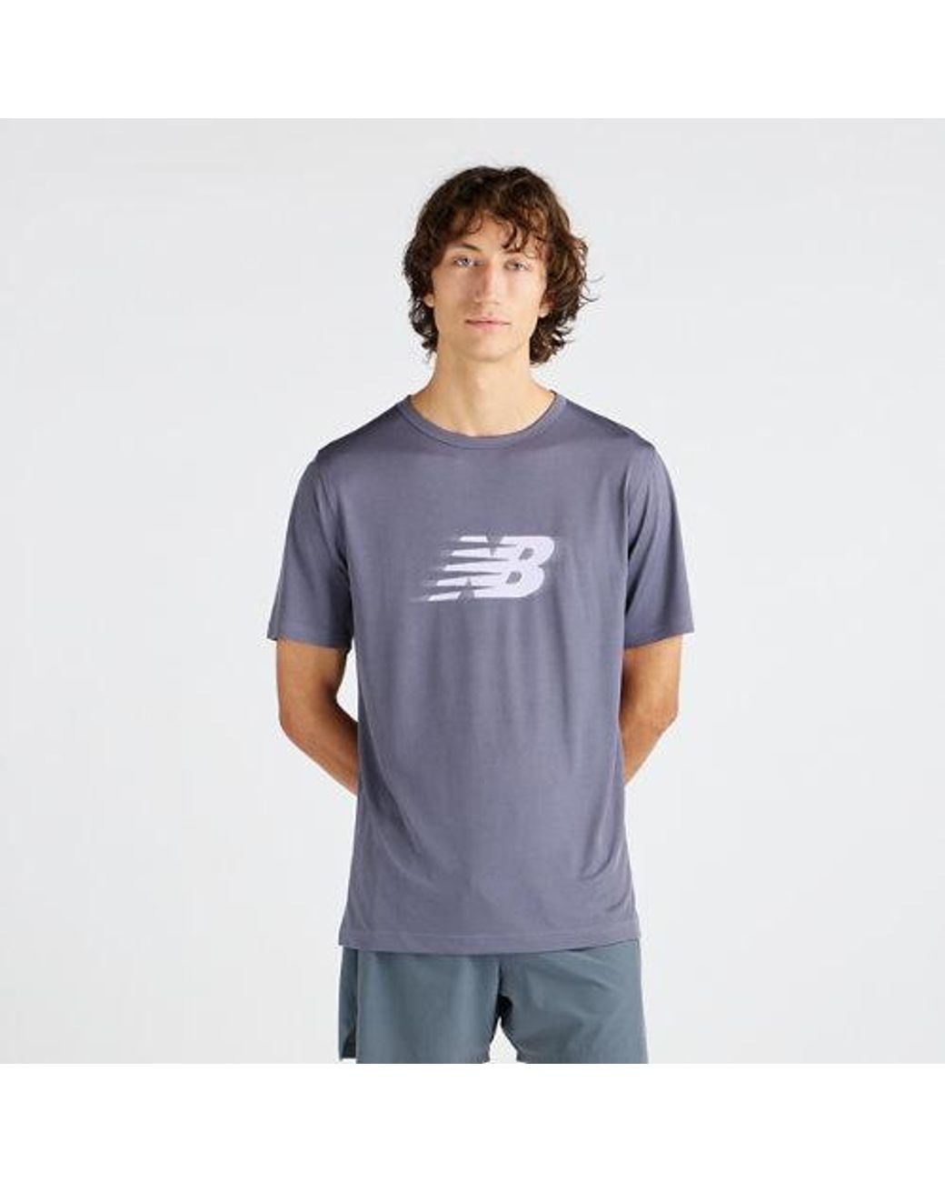 New Balance Blue Sport Essentials Utility Motion Graphic T-Shirt for men
