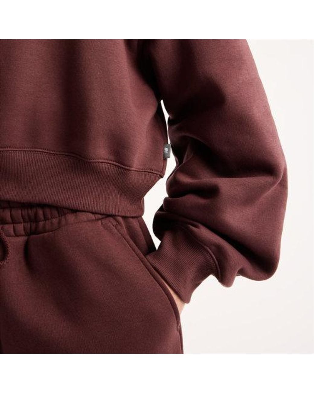 New Balance Red Trackside Fleece Crew