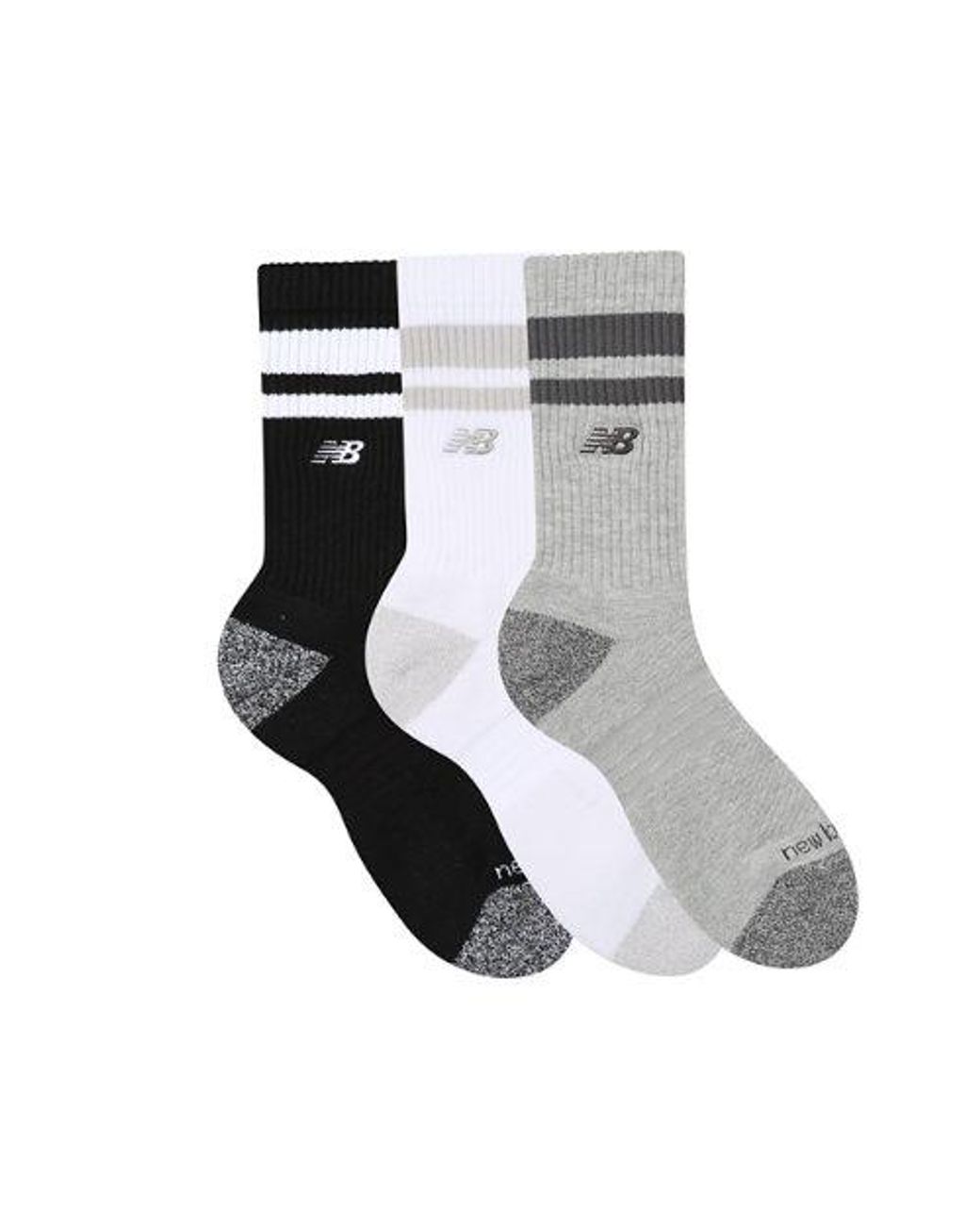 New Balance Multicolor Active Premium Stripe Crew Socks 3 Pack