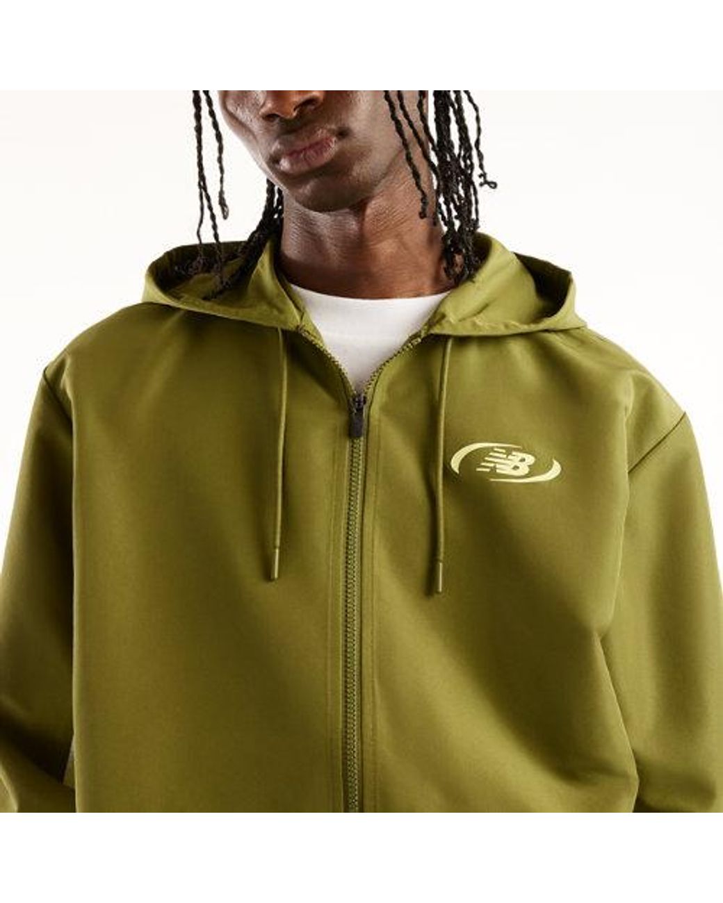 New Balance Green Trackside Woven Jacket for men