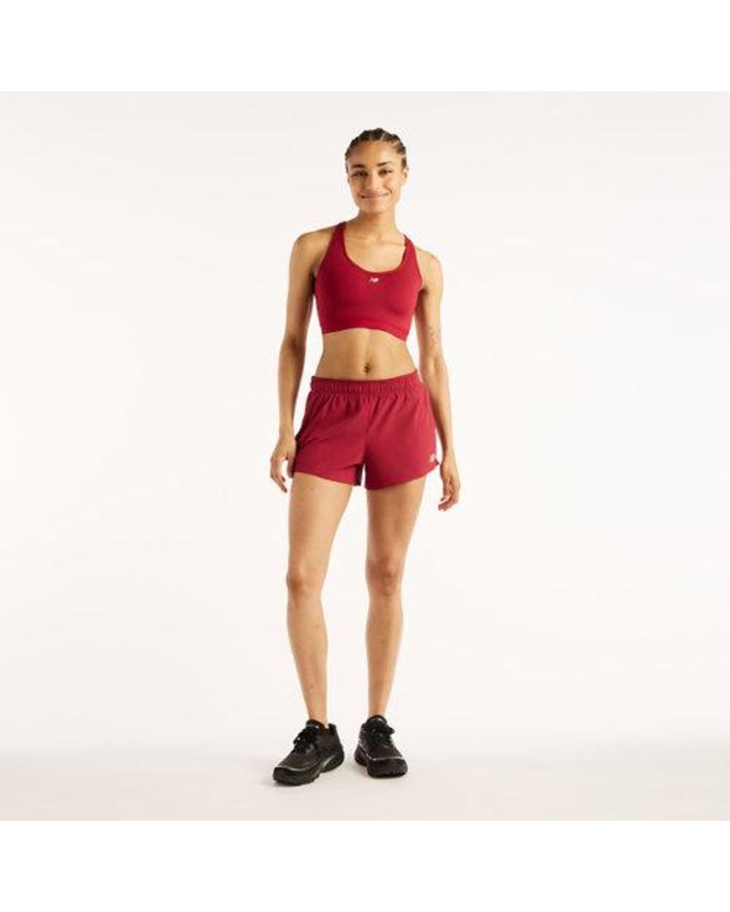 New Balance Red Nb Essential Run Bra