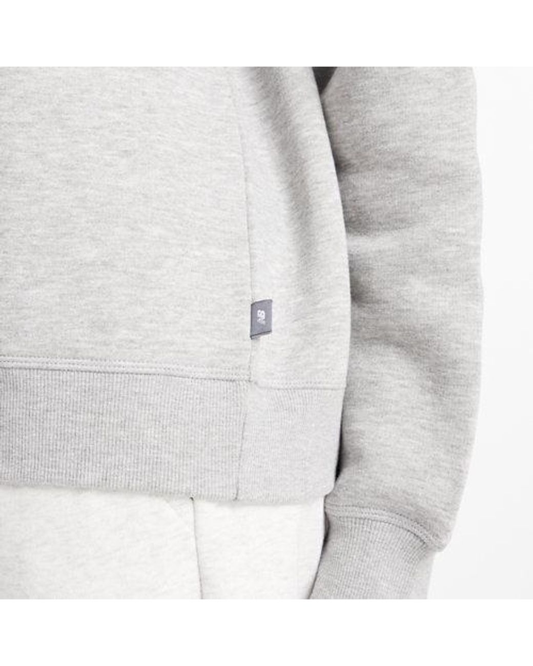 New Balance Gray Sport Fleece Logo Crew