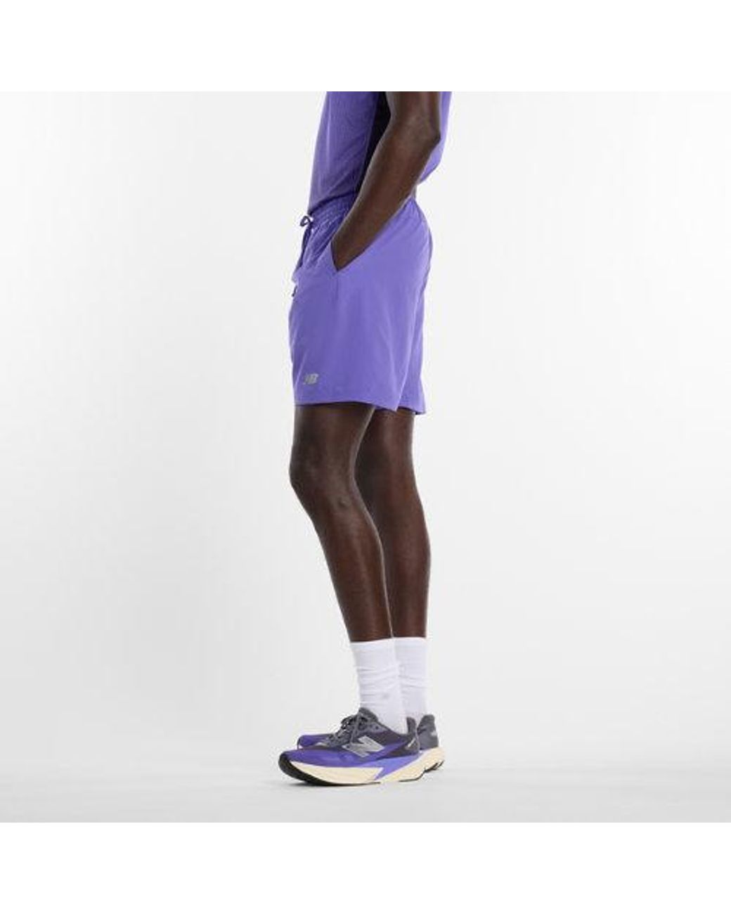 New Balance Purple Sport Essential Short 7" for men