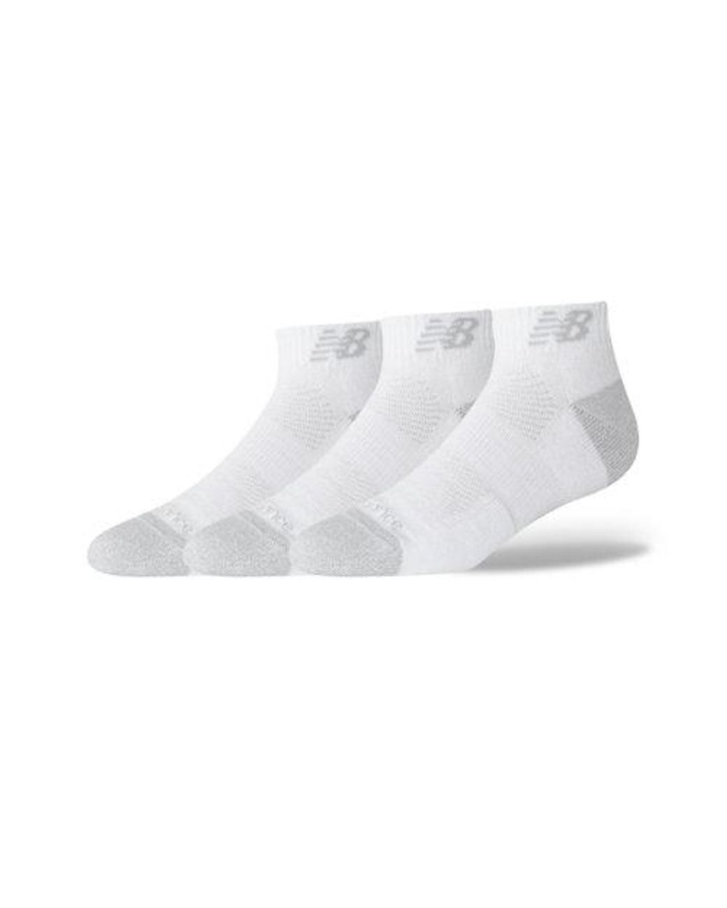 New Balance White Active Low Cut Socks 3 Pack