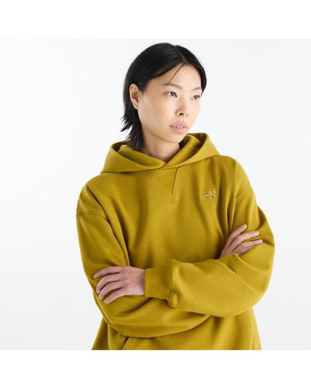 New Balance Yellow Athletics French Terry Hoodie