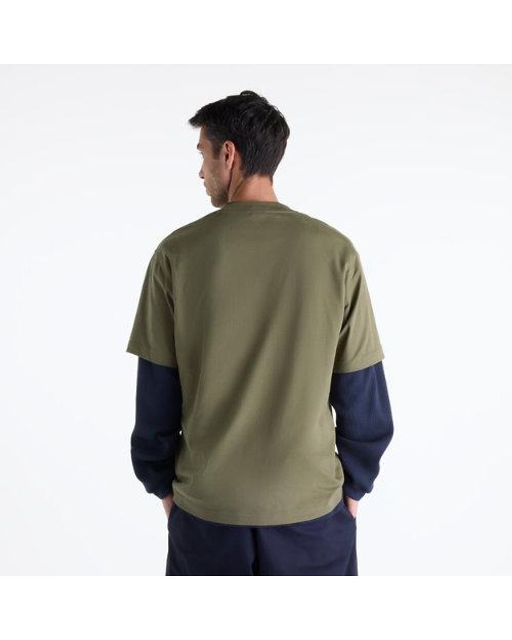 New Balance Green Numeric Linear Logo T-Shirt for men