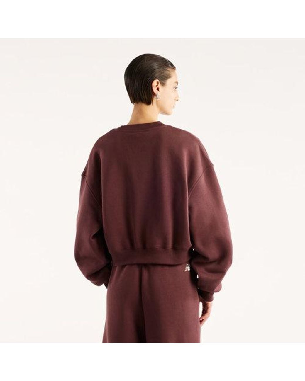 New Balance Red Trackside Fleece Crew