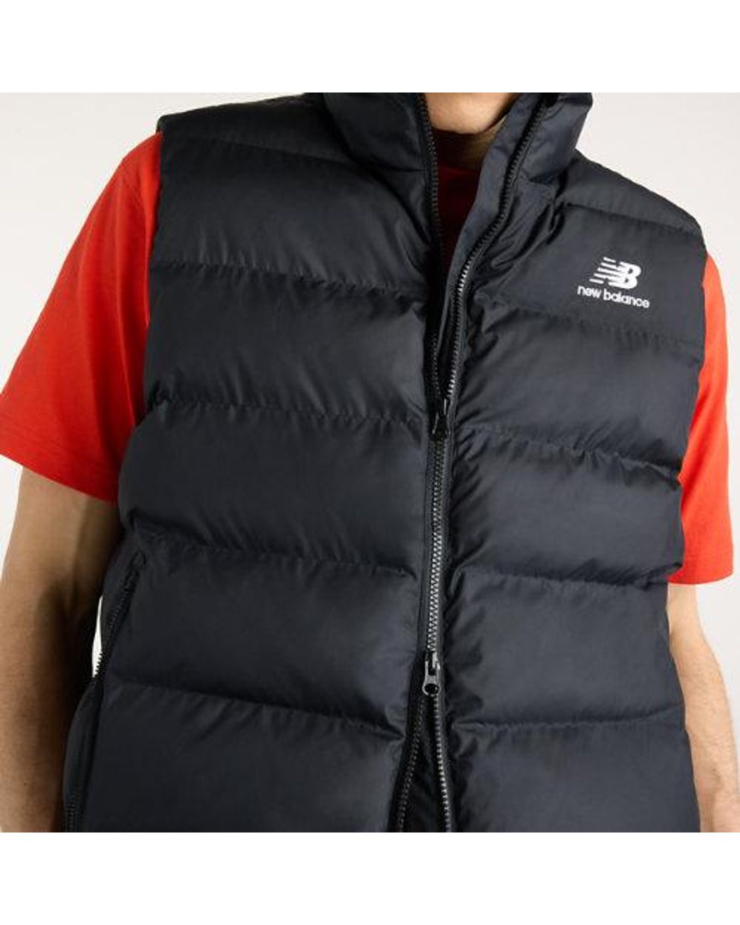 New Balance Blue Boston Puffer Vest for men
