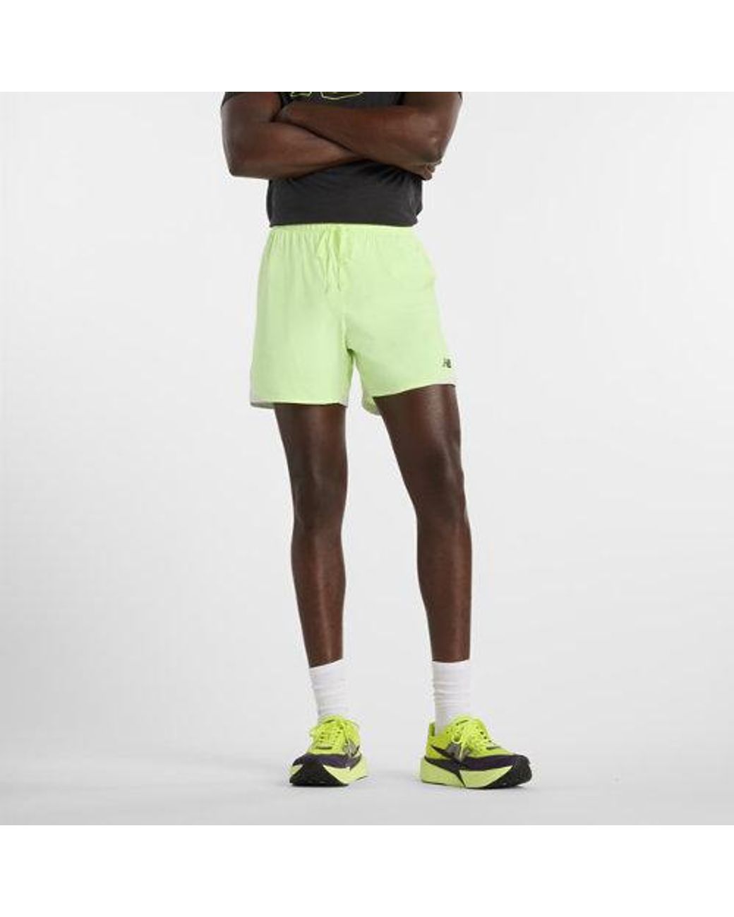 New Balance Green Rc Essential Short 5" for men
