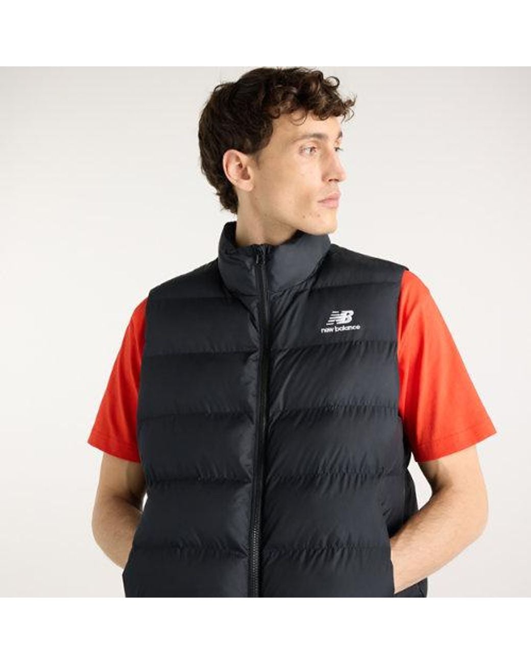 New Balance Blue Boston Puffer Vest for men