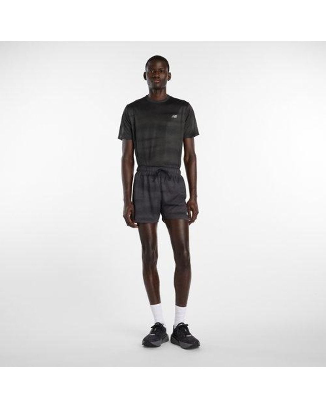 New Balance Black Rc Essential Printed T-Shirt for men