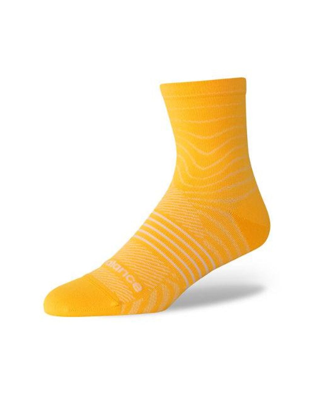 New Balance Yellow Pro Run Qtr Socks 1 Pair