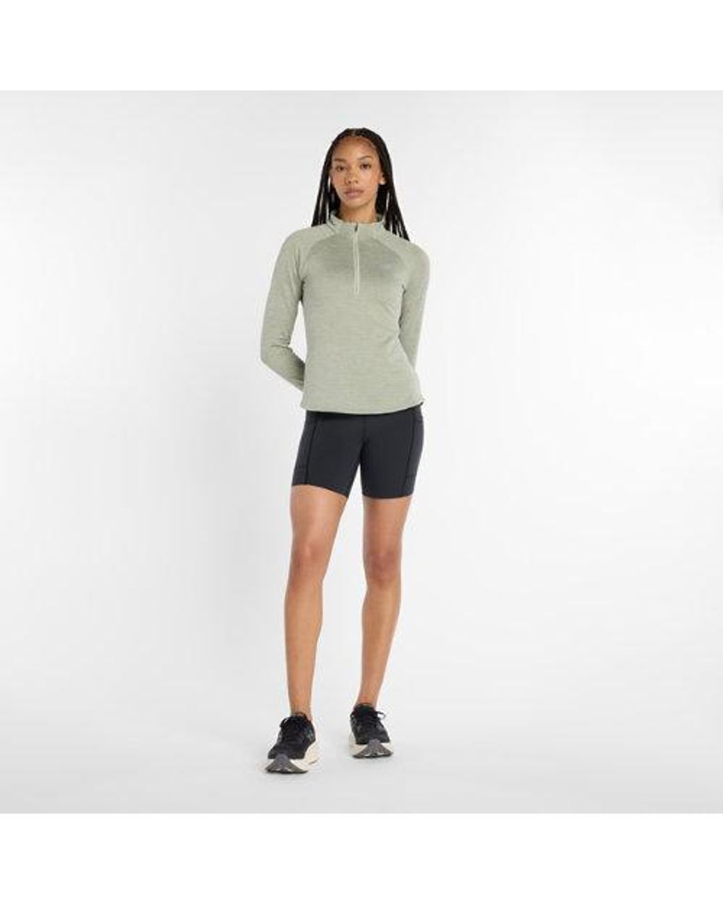 New Balance Green Rc Essential Heat Grid 1/2 Zip