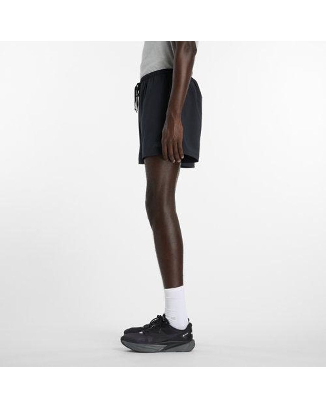 New Balance Black Rc Essential Short 5" for men