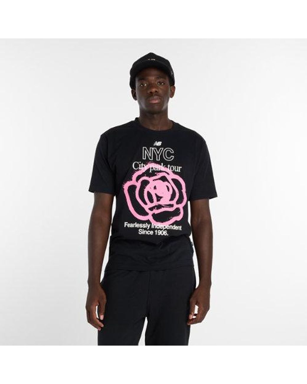New Balance Black Nyc City Run T-Shirt for men