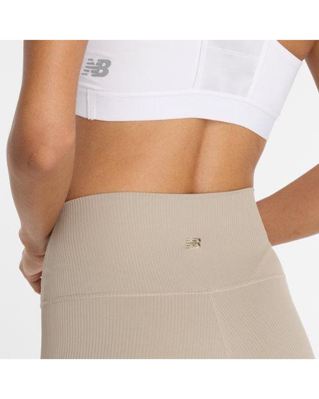 New Balance Natural Ribbed High Rise Short 6"