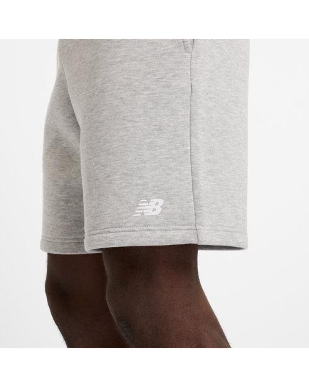 New Balance Gray Sport Fleece Short 9" for men