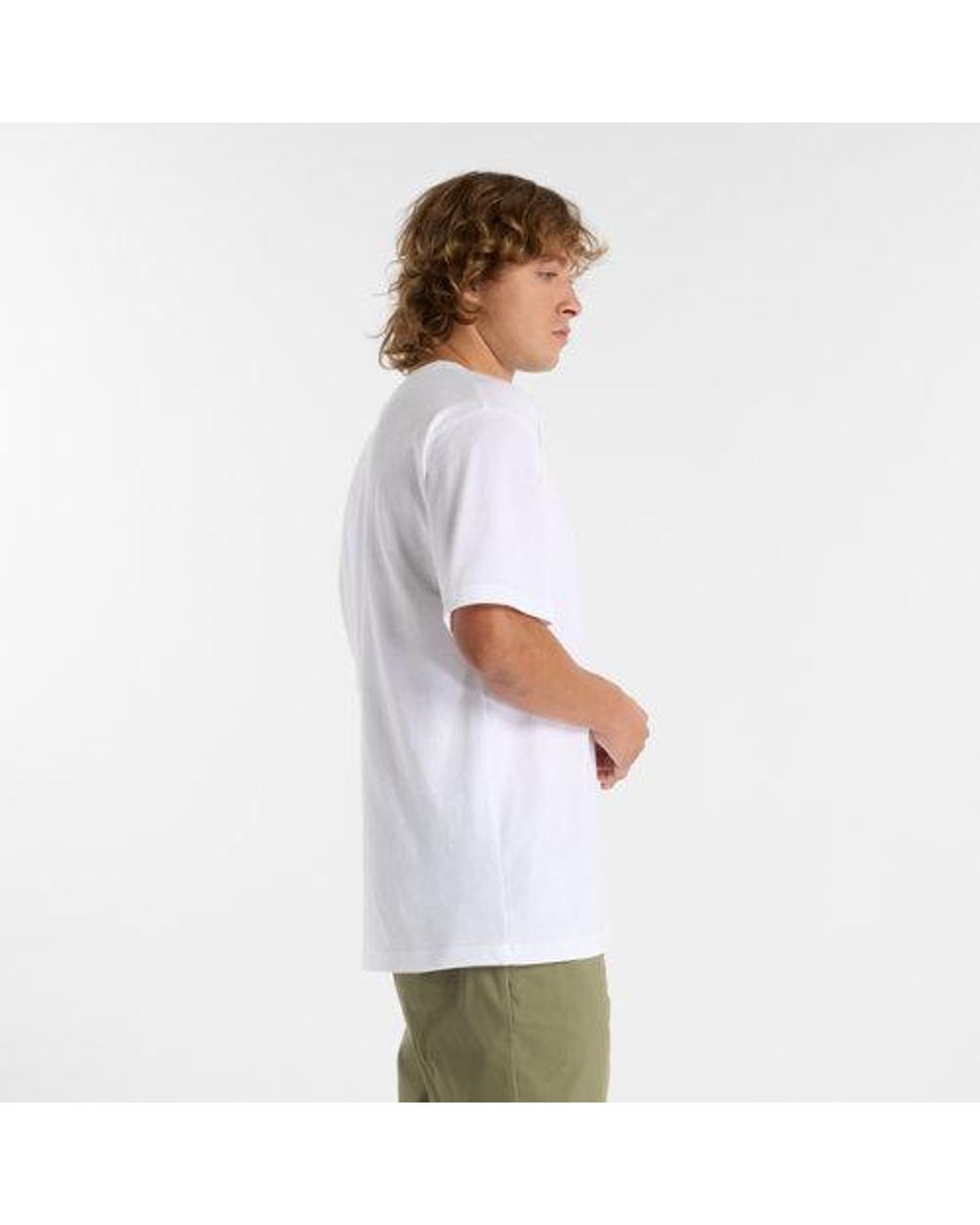 New Balance White Numeric Cotton T-Shirt for men