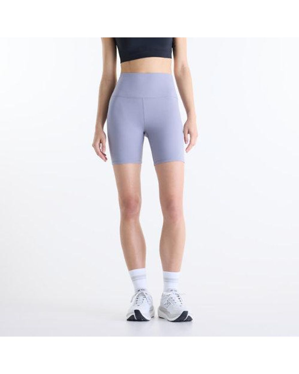 New Balance Blue Nb Harmony High Rise Short 6"
