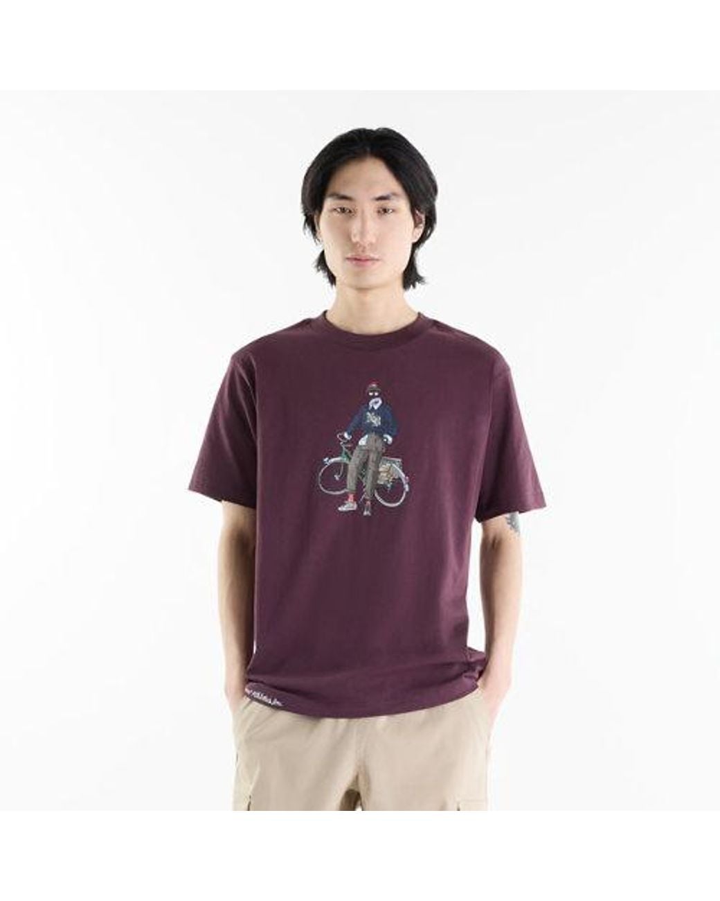 New Balance Purple Varsity Bike T-Shirt for men