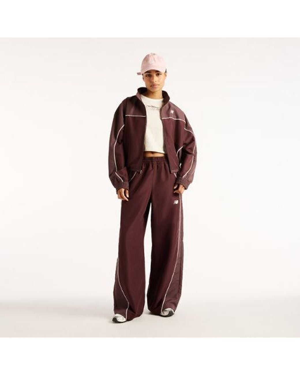 New Balance Red Trackside Woven Pant