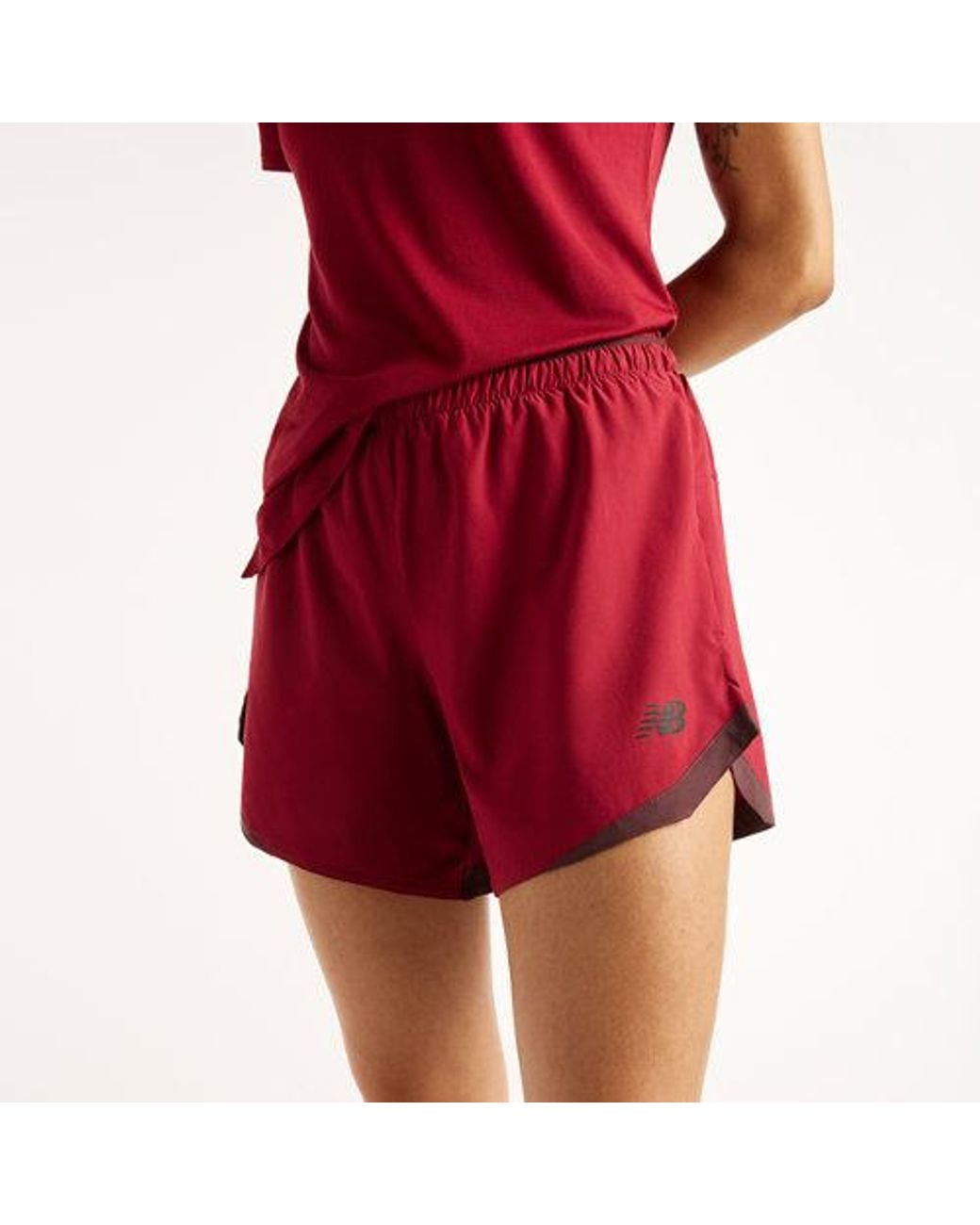 New Balance Red Rc Essential Short 5"