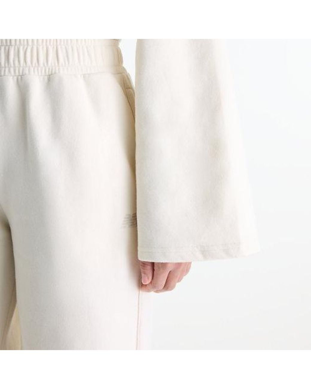 New Balance White Brushed Coastal Fleece Full Zip