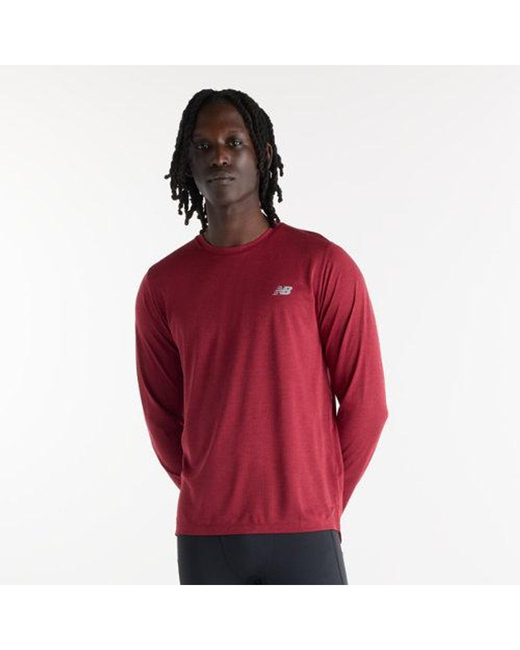 New Balance Red Rc Essential Long Sleeve for men