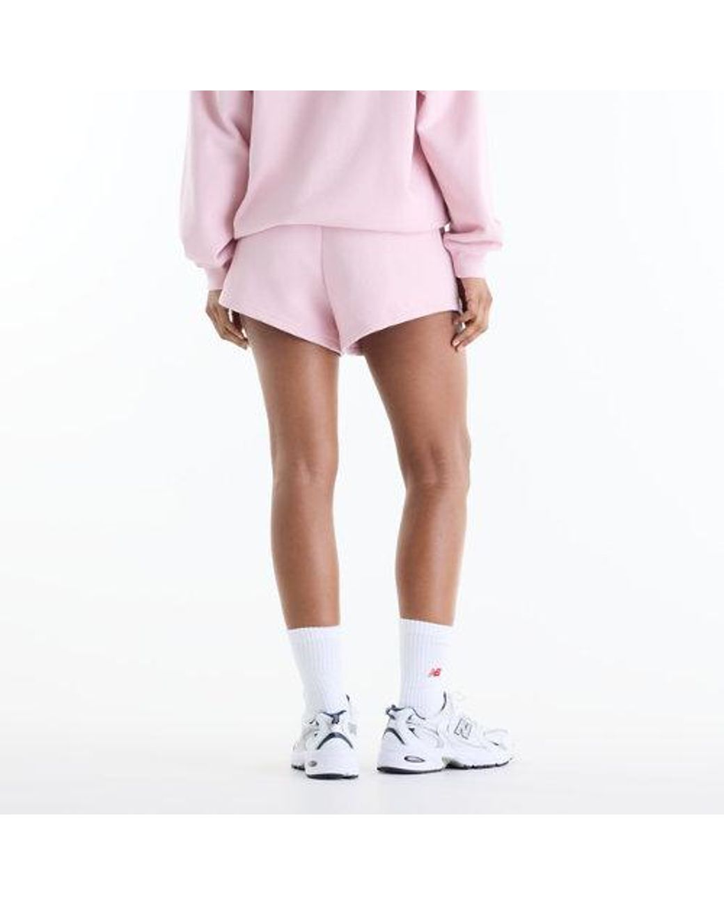 New Balance Pink Trackside French Terry Short