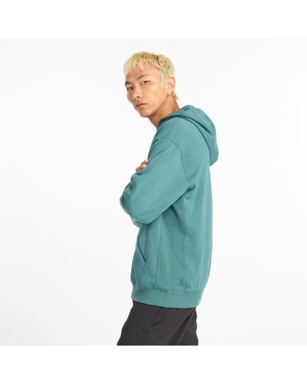 New Balance Blue Embossed Varsity Hoodie for men