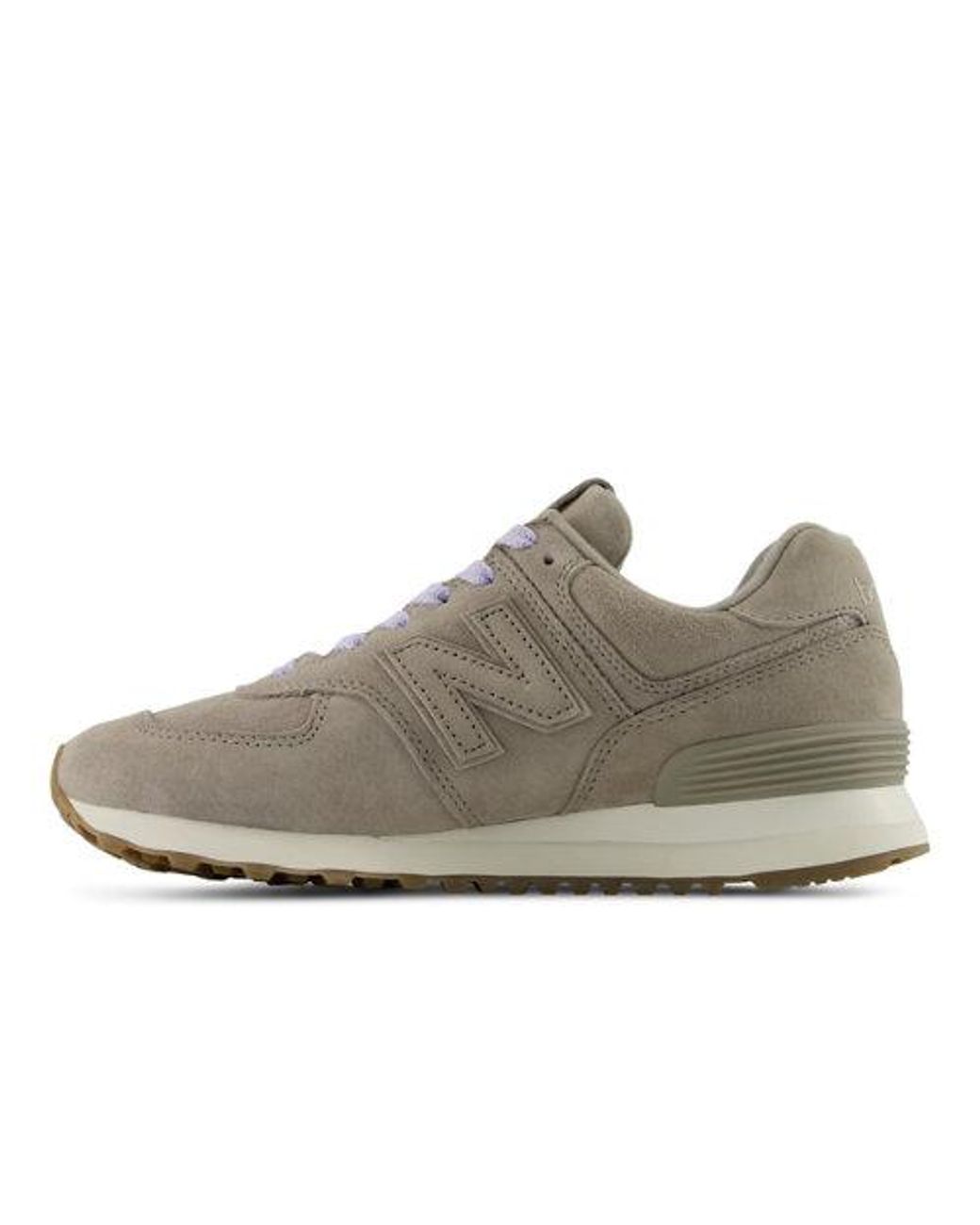 New Balance Gray 574 Leather, Narrow