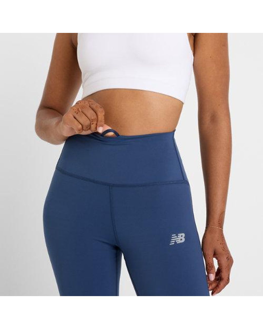 New Balance Blue Nb Sleek High Rise 27" Leggings