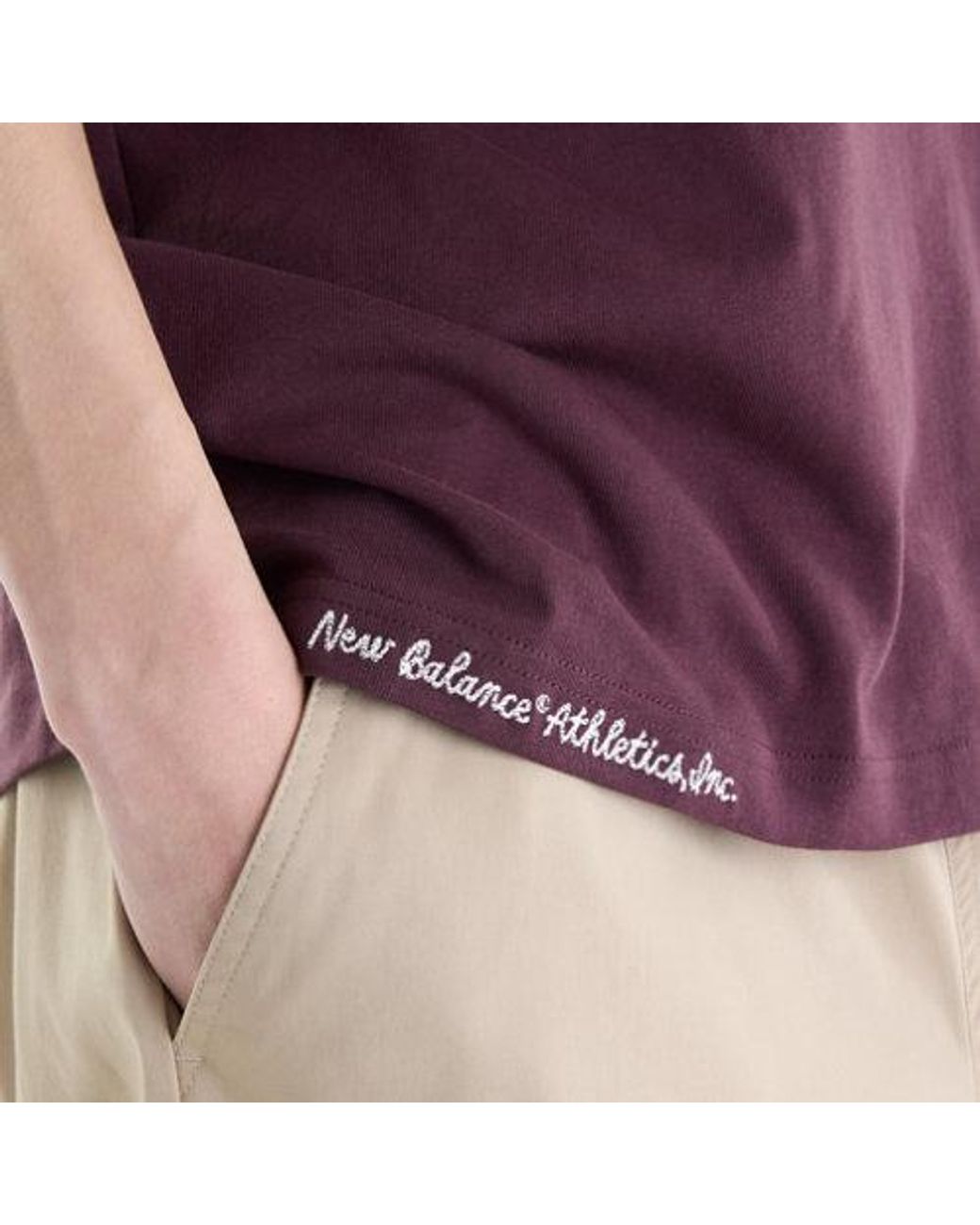 New Balance Purple Varsity Bike T-Shirt for men